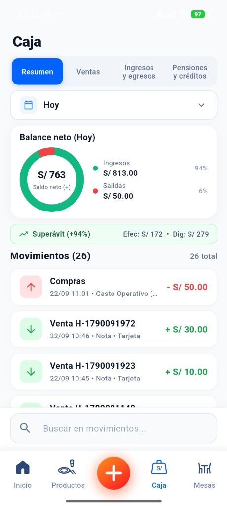 Módulo de Caja y Balance